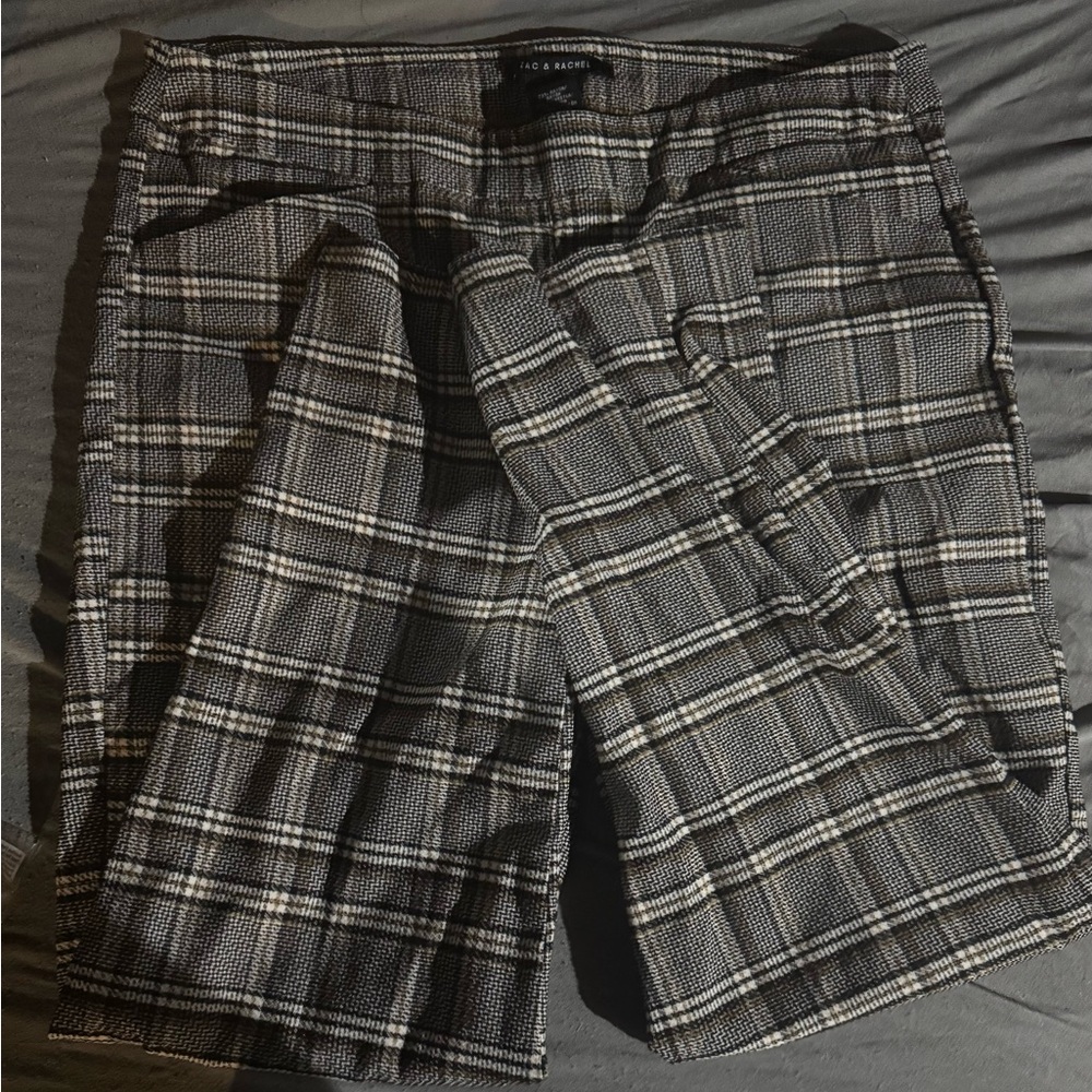 Zac & Rachel Black and White Plaid Trousers